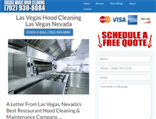 Tablet Screenshot of lasvegashoodcleaning.com
